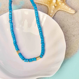 Pura Vida -  Turquoise Stone Choker Necklace