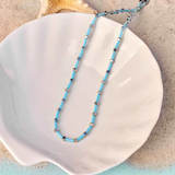Pura Vida -  Tube Bead Choker Necklace - Silver
