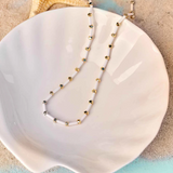 Pura Vida -  Tube Bead Choker Necklace - Silver