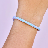 Pura Vida Bracelets - Seascape Vinyl Stretch Bracelet -  SFUP Blue Purple