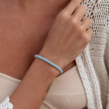 Pura Vida Bracelets - Seascape Vinyl Stretch Bracelet -  SFUP Blue Purple