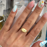 Pura Vida -  Simple Cowrie Shell Ring - Gold 6