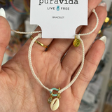 Pura Vida -  Bonne Chance Cowrie Gold Charm Bracelet