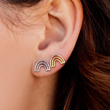 Pura Vida -  Chasing Rainbows Stud Earrings - Silver