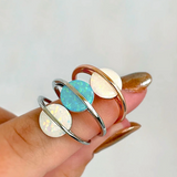 Pura Vida -  White Opal Saturn Ring