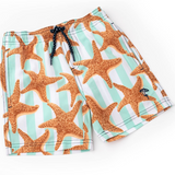 Starfish Stripe Swim Trunks - Mint