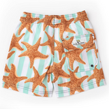 Starfish Stripe Swim Trunks - Mint