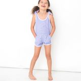Girls Terry Cloth Romper - Blue