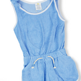 Girls Terry Cloth Romper - Blue