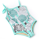 Mint Shells Flip Sequin One Piece Swimsuit