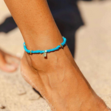 Pura Vida -  Turquoise Chip Stretch Anklet
