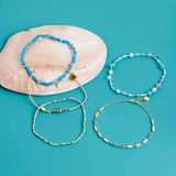 Pura Vida -  Turquoise Chip Stretch Anklet