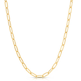 Charm Garden Gold Paperclip Chain - Lucky Feather