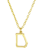 Gold Georgia State Love Necklace by Lucky Feather