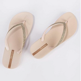 Mesh Chic Platform Fem Sandals by Ipanema - Beige Glitter