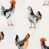 Organic Cotton Baby Zipper Footed Romper - Chicken