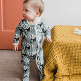 Organic Cotton Baby Zipper Footed Romper - Chicken