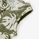 Slub Cotton Sleeveless Jumper by Milkbarn- Island Leaf