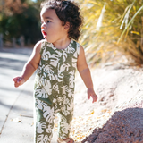 Slub Cotton Sleeveless Jumper by Milkbarn- Island Leaf