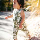 Slub Cotton Sleeveless Jumper by Milkbarn- Island Leaf