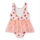 Ballet Skirt Swimsuit  by Milkbarn- Strawberry