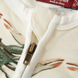 Bamboo Baby Zipper Footed Romper - Coastal Crab