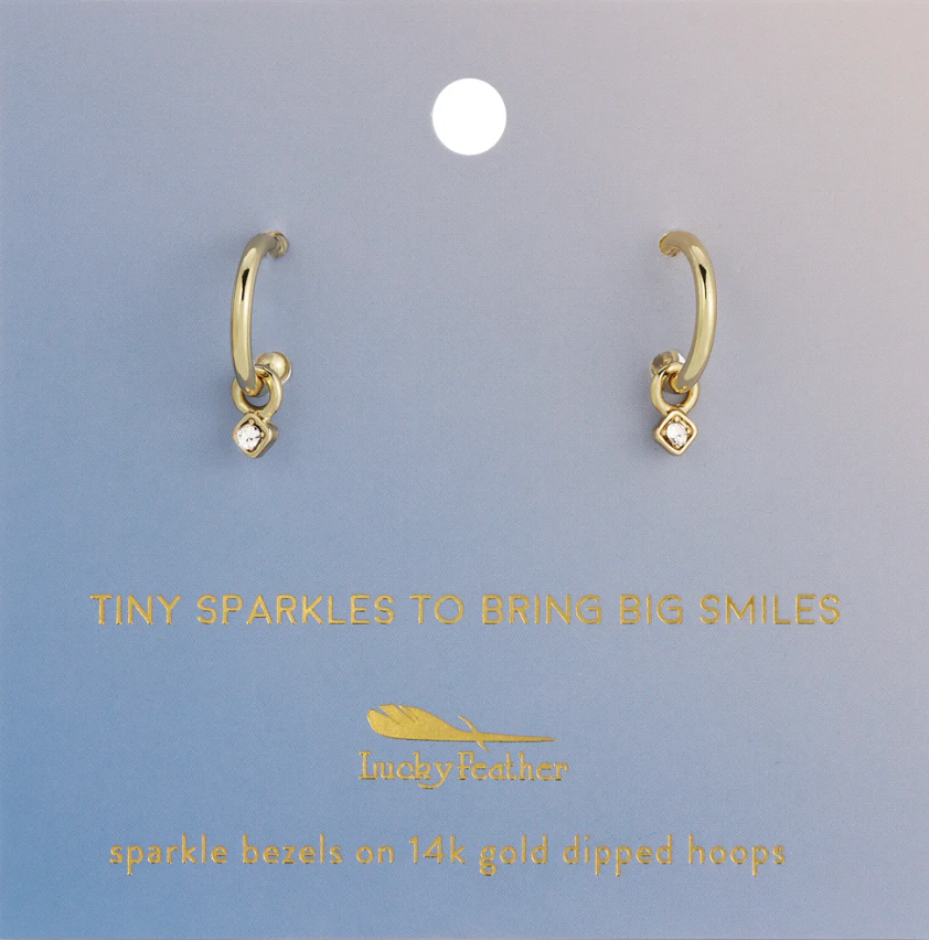 Hoop with Drop Earrings Collection by Lucky Feather