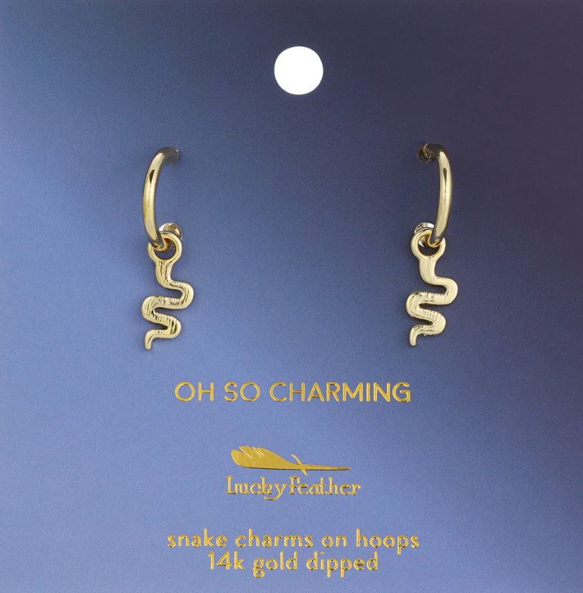 Hoop with Drop Earrings Collection by Lucky Feather