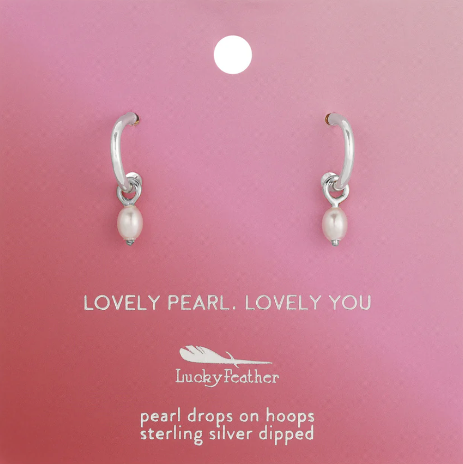 Hoop with Drop Earrings Collection by Lucky Feather