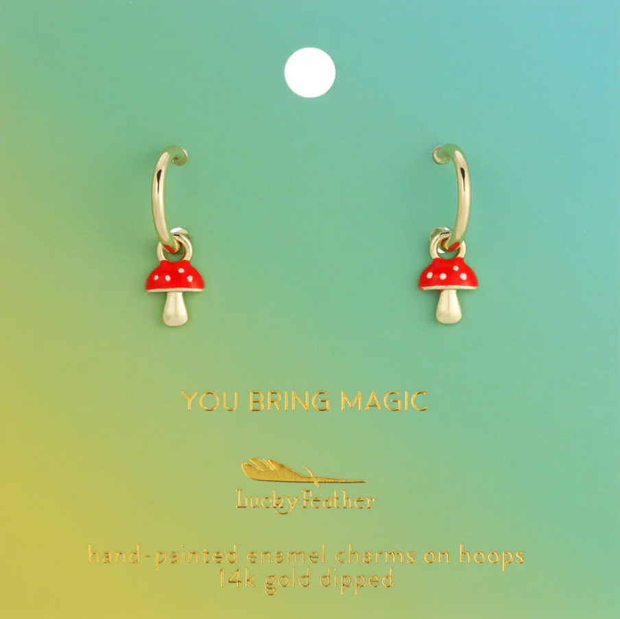 Hoop with Drop Earrings Collection by Lucky Feather
