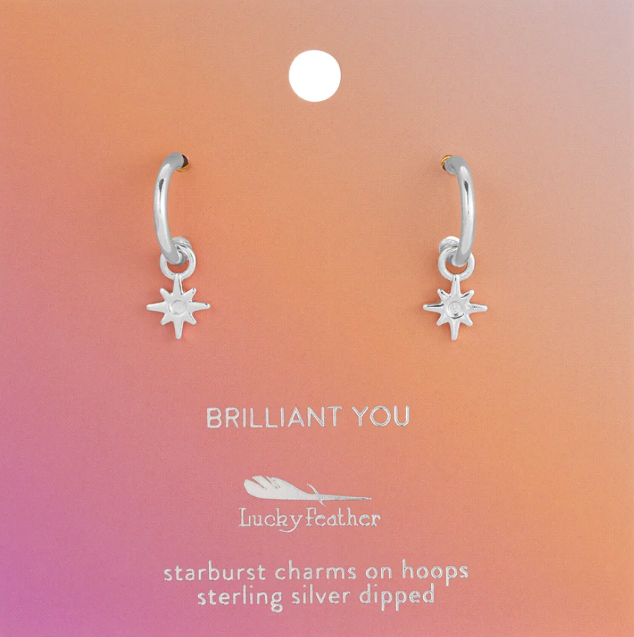 Hoop with Drop Earrings Collection by Lucky Feather