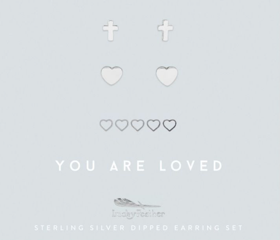 Hoop with Drop Earrings Collection by Lucky Feather