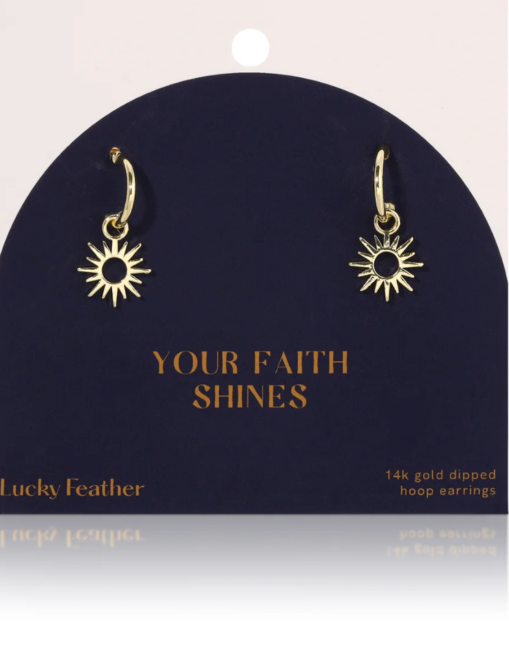 Hoop with Drop Earrings Collection by Lucky Feather