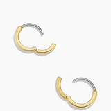Rose Marble Huggies Earrings - Gold Pearl - By Gorjana