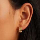 Reed Hoops Earrings - Gold by Gorjana