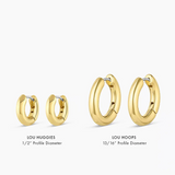 Lou Hoop Earrings - Gold - by Gorjana