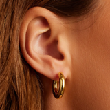 Lou Hoop Earrings - Gold - by Gorjana
