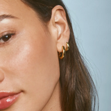 Lou Hoop Earrings - Gold - by Gorjana