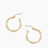 Parker Link Hoop Earrings - Gold - By Gorjana