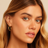 Parker Link Hoop Earrings - Gold - By Gorjana