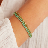 Poppy Gem Bracelet Set - Adventurine - by Gorjana