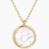 Zodiac Necklace - MOP Gold - by Gorjana Taurus