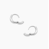 Rose Huggie Earrings Silver - by Gorjana