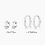 Rose Huggie Earrings Silver - by Gorjana