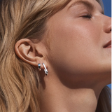Rose Huggie Earrings Silver - by Gorjana