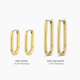 Zoey Hoops - Gold - by Gorjana