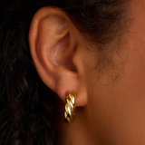 Crew Helium Hoop Earrings - Gold by Gorjana