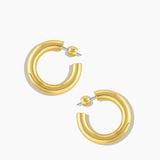 Lou Statement Hoops Earrings - Gold - by Gorjana