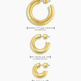 Lou Statement Hoops Earrings - Gold - by Gorjana