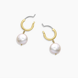 Reese Pearl Huggie Earrings Gold - by Gorjana